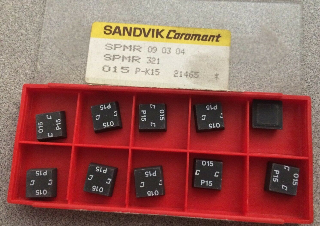 SANDVIK Coromant SPMR 321 09 03 04 015 P-K15 Lathe Mill Carbide Inserts 10 Pcs