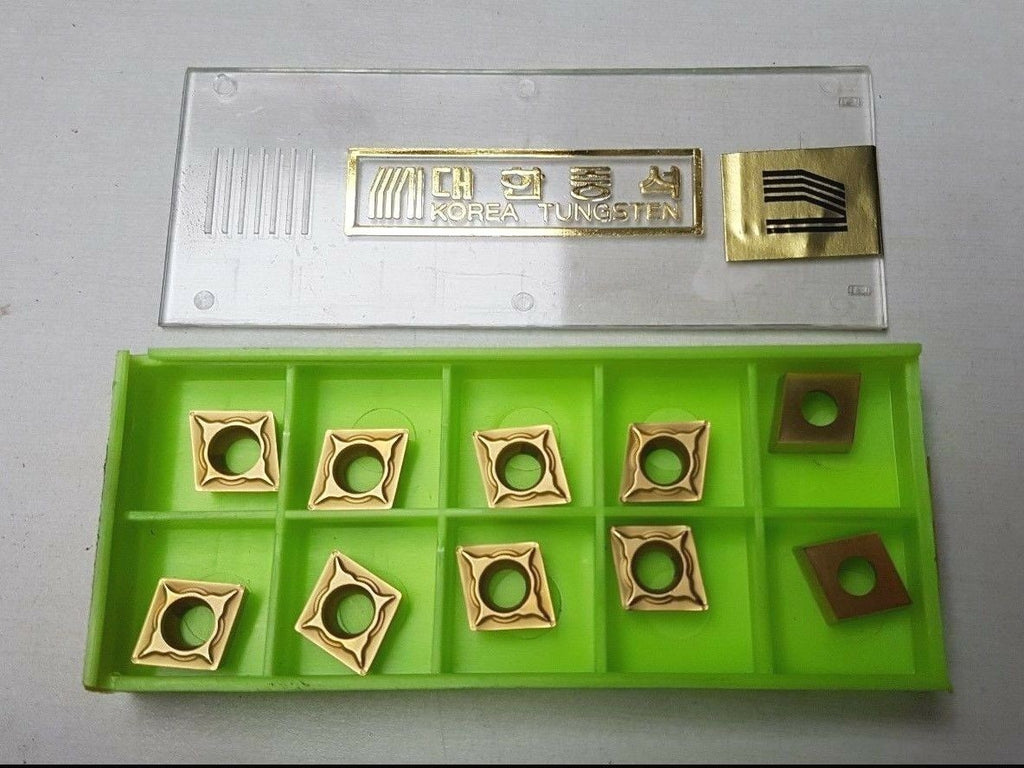 Korea Tungsten CCMT 32.51AC 218040643 PV320 Lathe Carbide 10 Inserts Gold New
