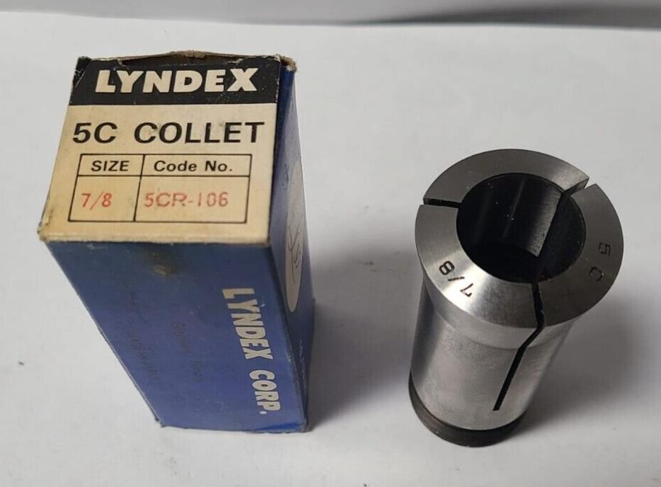 New Lyndex 5C Lathe Mill Collet Size 7/8 5CR-106 CNC Chucker Free Shipp Japan