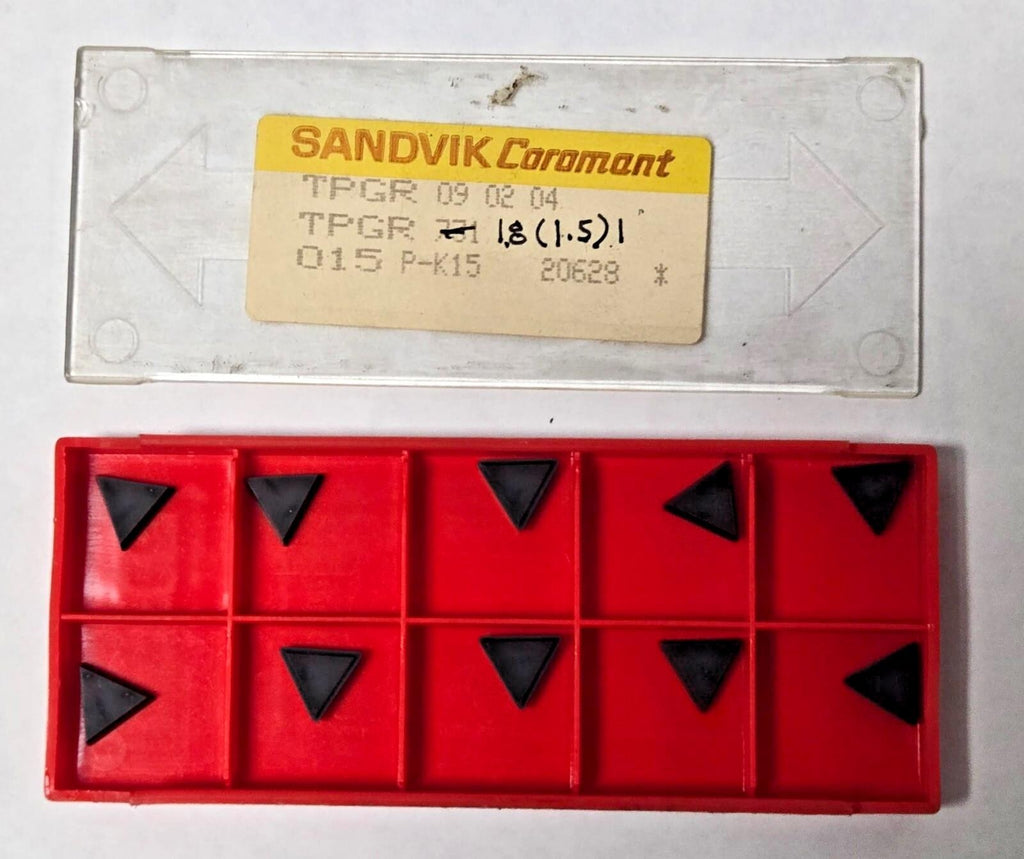 10 Pcs SANDVIK Coromant TPGR 09 02 04 015 P-K15 Lathe Carbide Inserts Tools New