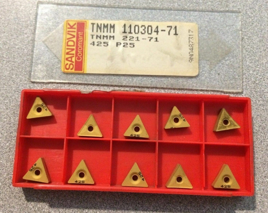 Sandvik Coromant TNMM 221 71 110304 425 Carbide Inserts Lathe Gold Turning 10Pcs