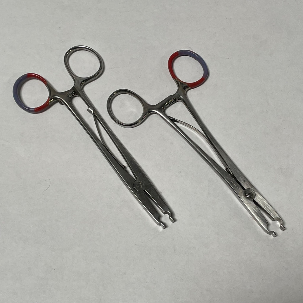 Lot of 2 Raney Scalp Clip Applying Forceps Neuro V. Mueller NL-10 Codman 20-5115