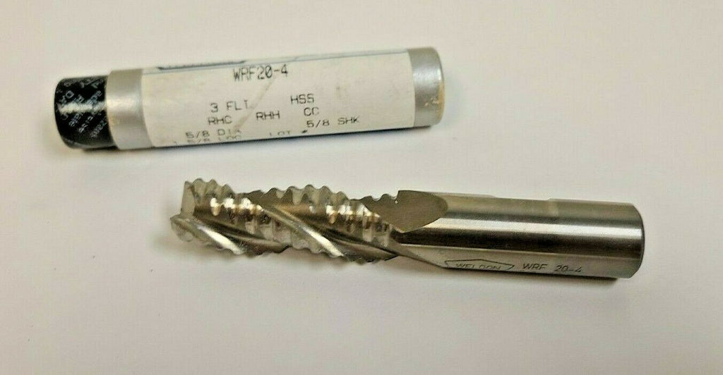 WELDON HSS End Mill 5/8" 3 Flutes Brand New Rougher WRF20-4