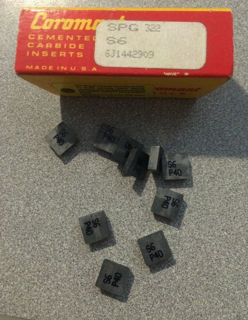 SANDVIK Coromant SPG 322 S6 6J1442909 P40 Lathe Carbide Inserts 10 Pcs New Tools