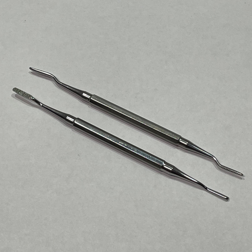 Lot of 2 Nager Germany Stainless POL 1 Bone File Dental Cross Cut Medical Tool
