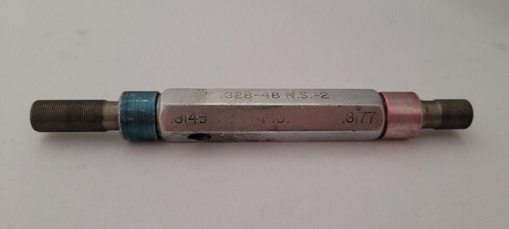 .328-48 NS-2 GO & NO GO Thread Plug Gage GO P.D. .3145 & NOGO PD .3177