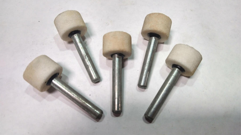 7/8x5/8x1/4 Carborundum Abrasive Stone Ball Mount Grinding USA Made Lot of 5