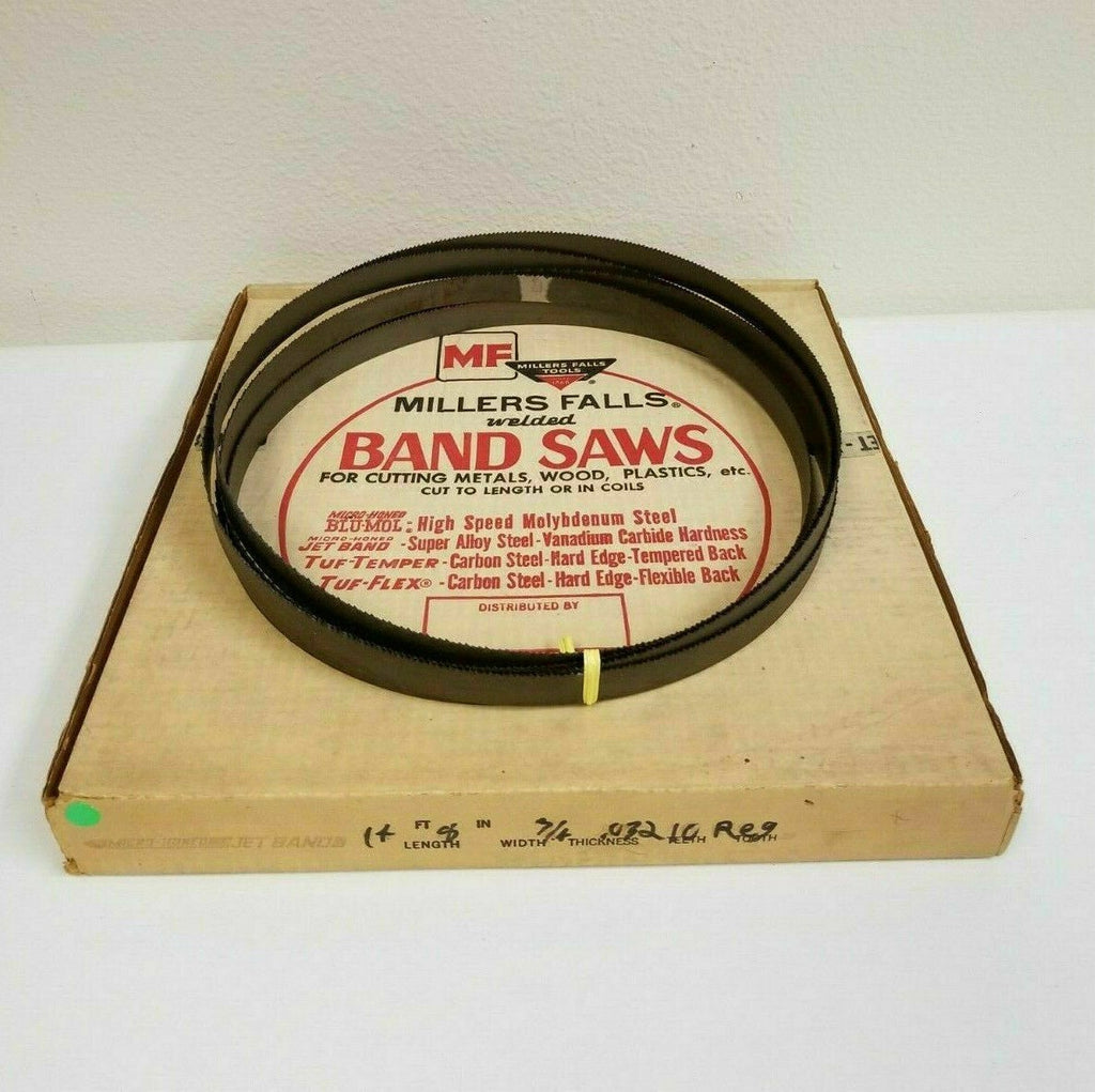 1 New Millers Falls 14' 8" Long 3/4 Width Joined Band Saw Blade .032 Thickness