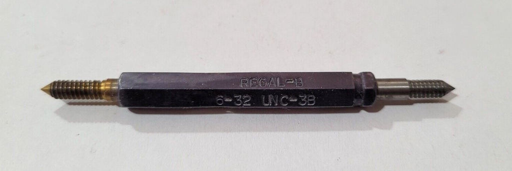 6-32 UNC-3B REGAL-B GO & NO GO Thread Plug Gages GO P.D. .1177 & NOGO .1204