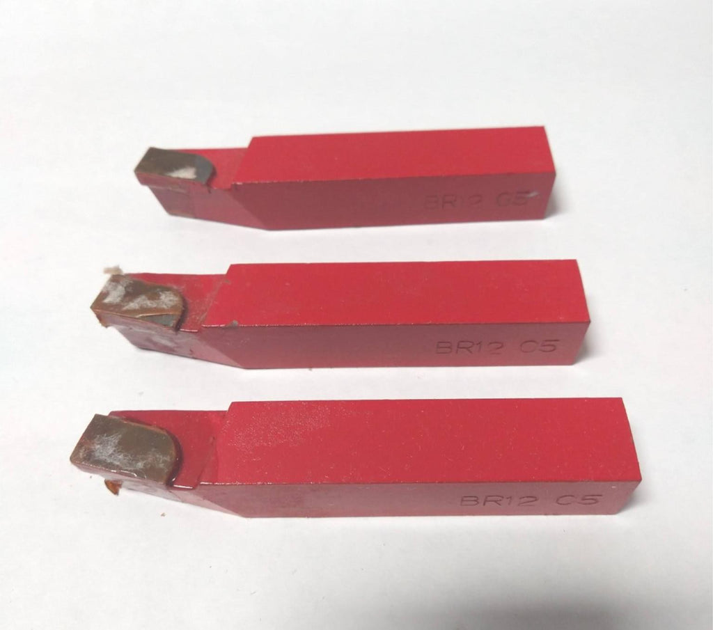 Brazed Tipped Carbide Machinist Lathe Tool Bit 3/4" Shank BR12 C5 Lot of 3