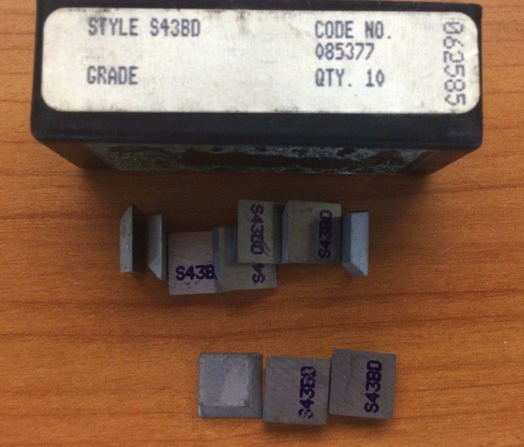 10 Pcs TRW S43BD 085377 Carbide Inserts Lathe Mill Milling Tools New
