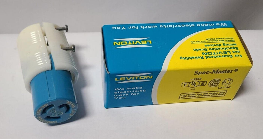 Lot of 2 LEVITON 70515-C LOCKING NYLON CONN 15A 125V Connector Brand New
