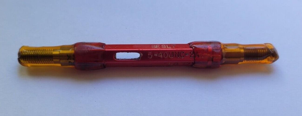 5-40 UNC 2A BESLY GO & NO GO Thread Plug Gage GO P.D. .1080 & NOGO .1054