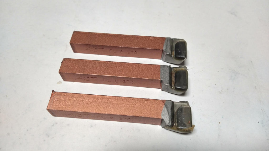 ACT Brazed Tipped Carbide Lathe Tool Bit 1/2" Shank FL 8 370 USA Made Lot of 3