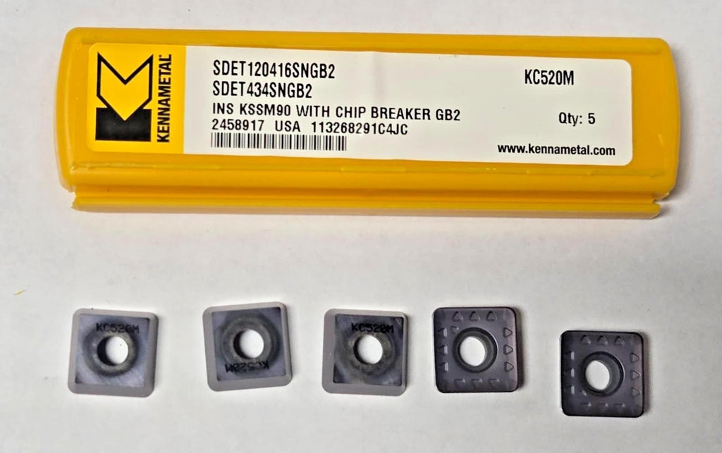 KENNAMETAL SDET 120416SNGB2 434SNGB2 KC520M Milling Carbide Inserts 5 Pcs New