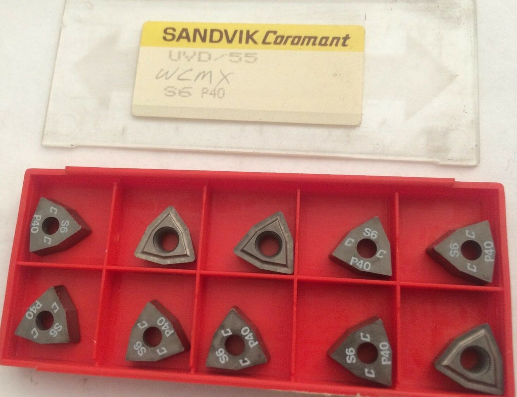 SANDVIK Coromant WCMX UVD 55 S6 P40 Lathe Carbide Inserts 10 Pcs New
