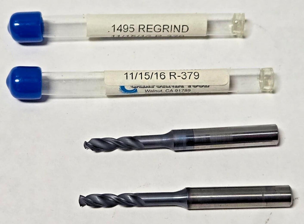 Lot of 2 .1495 Regrind R-379 Drill Carbide