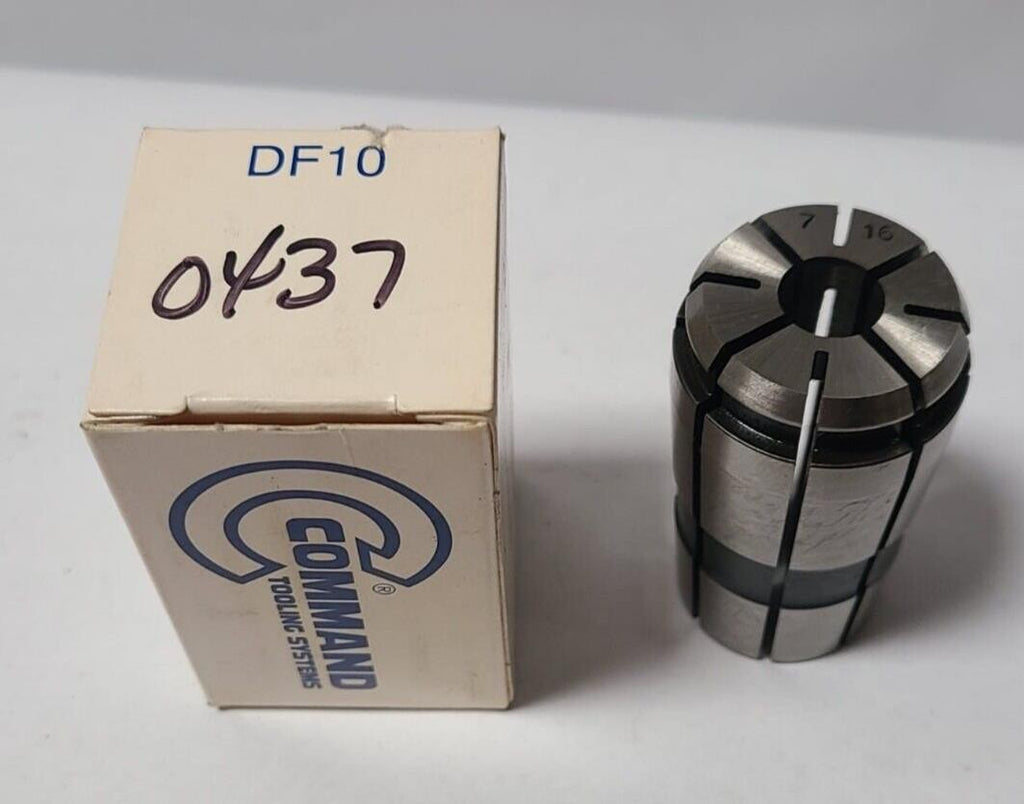 New CNC Command Tooling Systems DF10 7/16 inch Collet .0437 mm Lathe Mill Collet