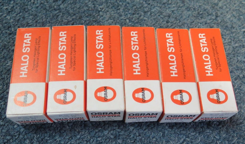 Lot Of 6 OSRAM HALO STAR 12V 20W Halogen Lamp 64 425