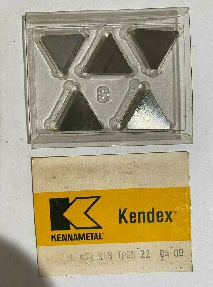 5 KENNAMETAL TPG 432 K68 TPGN 22 04 08 Kendex Carbide Inserts Lathe Turning Mill