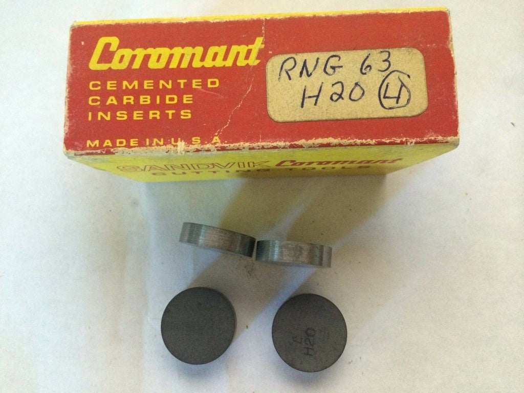 4 Pcs SANDVIK Coromant RNG 63 H20 Lathe Carbide Inserts Tools New