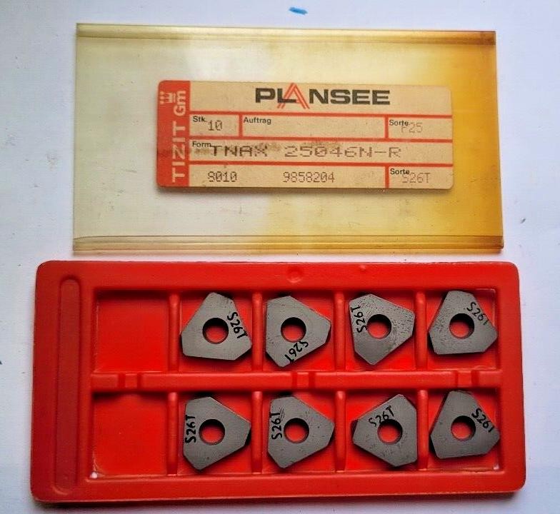 8 Pcs PLANSEE TNAX 25046N-R P25 S26T Carbide Inserts 8010 9858294