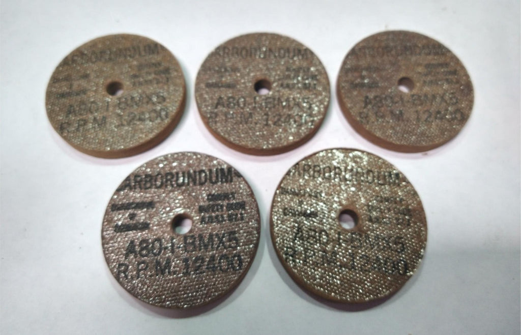2x1/4/14 Carborundum Brown Grinding Wheels A80-I-BMX5 R.P.M 12400 Lot of 5