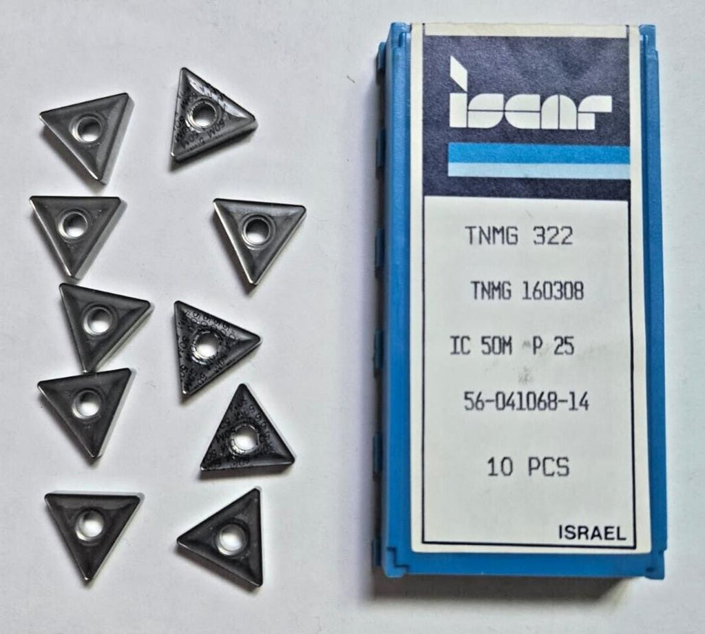 ISCAR TNMG 322 160308 IC 50M P25 Carbide Inserts 10 Pcs Lathe Turning Mill Tools