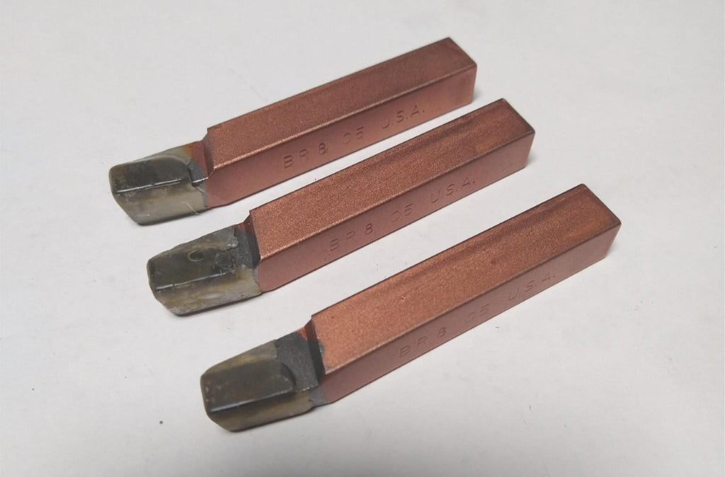 ACT Brazed Tipped Carbide Lathe Tool Bit 1/2" Shank BR 8 C5 USA Made Lot of 3