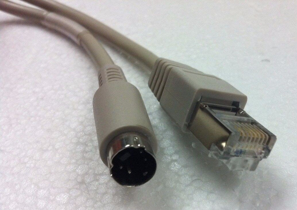 RJ45 Ethernet Network Patch Cables to Mini-DIN6F 4 M Male 5 Ft - Lot of 2