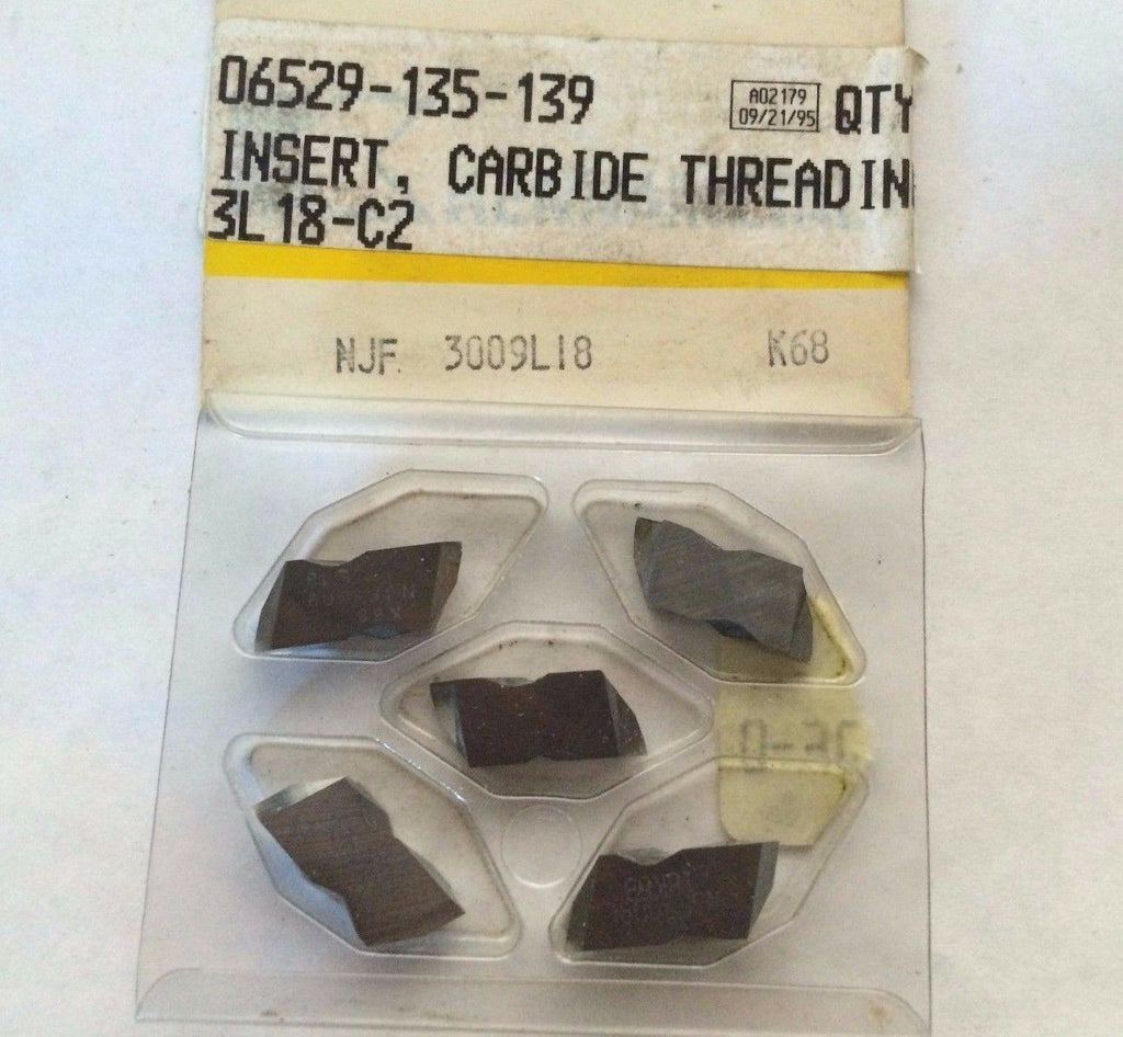 Kennametal NJF 3009 L18 K68 Carbide Inserts 5 Pcs Grooving Cut Off Threading