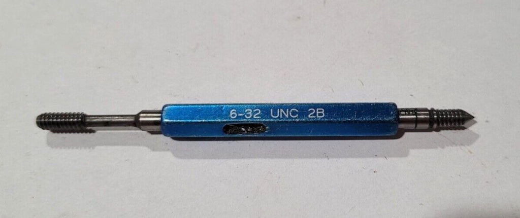 6-32 UNC 2B GO & NO GO Thread Plug Gage GO P.D. .1177 & NOGO .1214