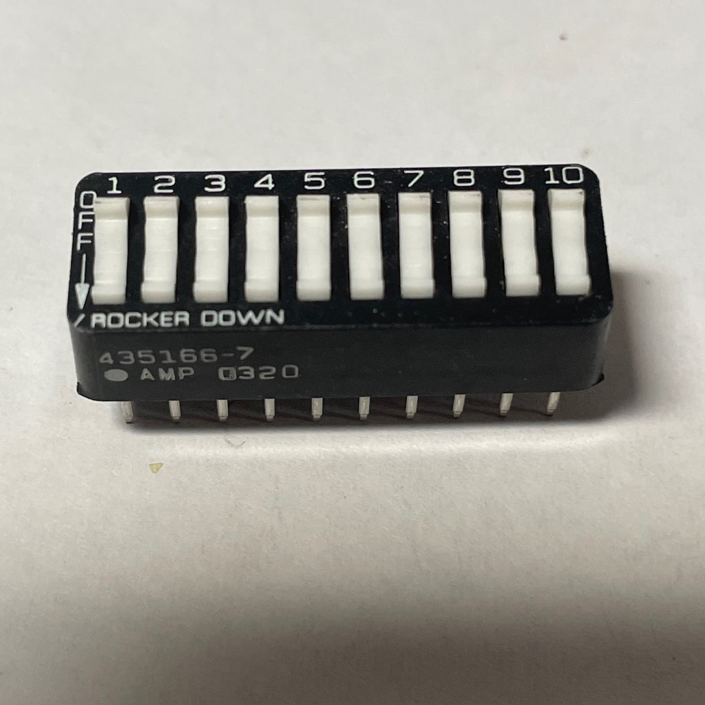 Lot of 63 AMP  435166-7 Switch 10 Position SPST Bit Dip Rocker 43741-07