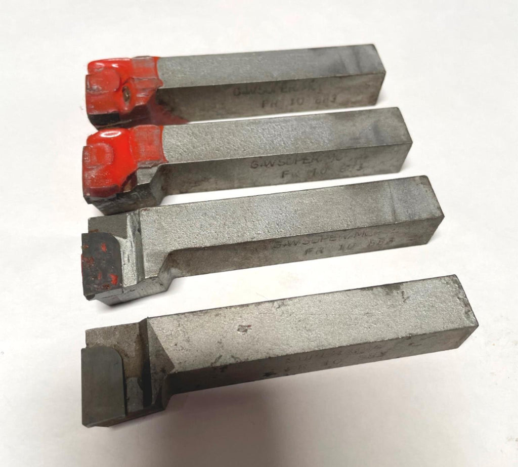 Super Brazed Tipped Carbide Lathe Tool Bit 5/8" Shank FR 10 883 USA Made 4Pcs