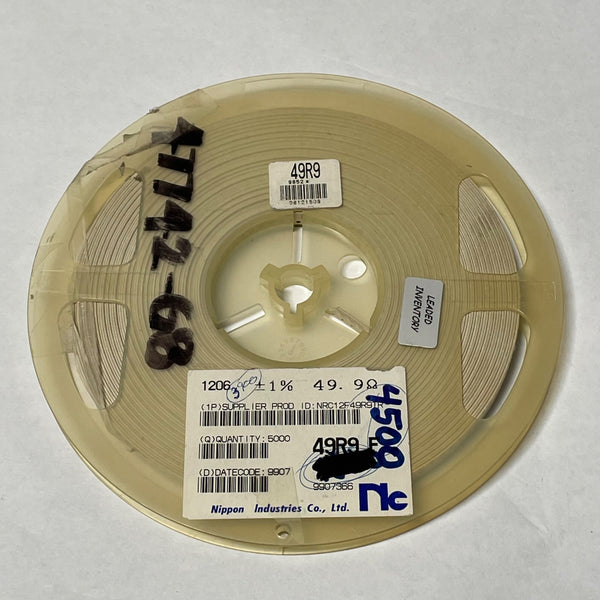 Reel of 3800 Nippon NRC12F49R9TR 1206 +/- 1% 49.9 Ohm 49R9 F 47742-68