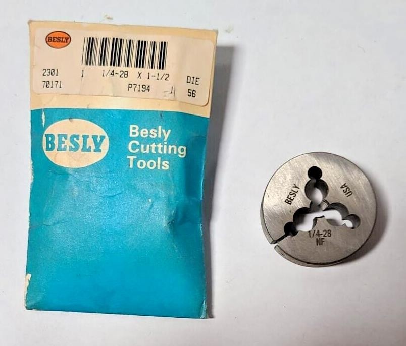 Besly Cutting Tools 1/4 28NF 1-1/2 Die Machine Thread Threading P7194 HS USA