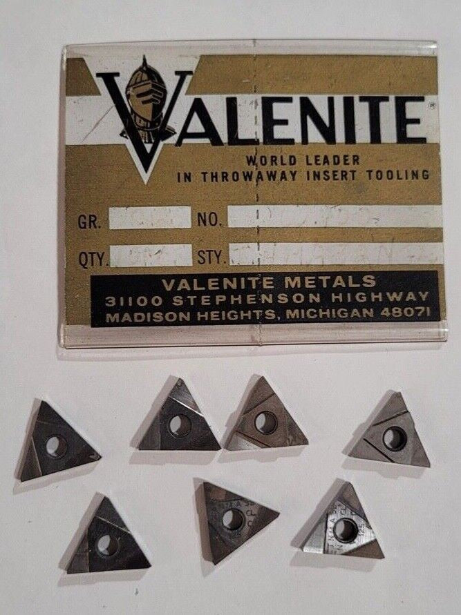 7 Pcs VALENITE TNMA 32 VC 125 Carbide Indexable Inserts Tools
