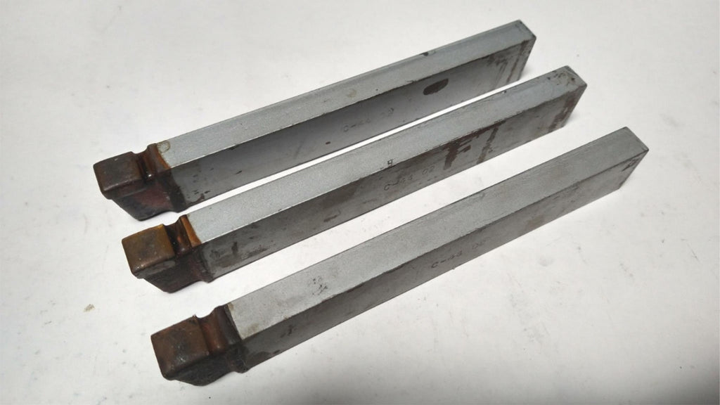ACT Brazed Tipped Carbide Lathe Tool Bit 1/2" x 1" C-44 C2 USA Made Lot of 3
