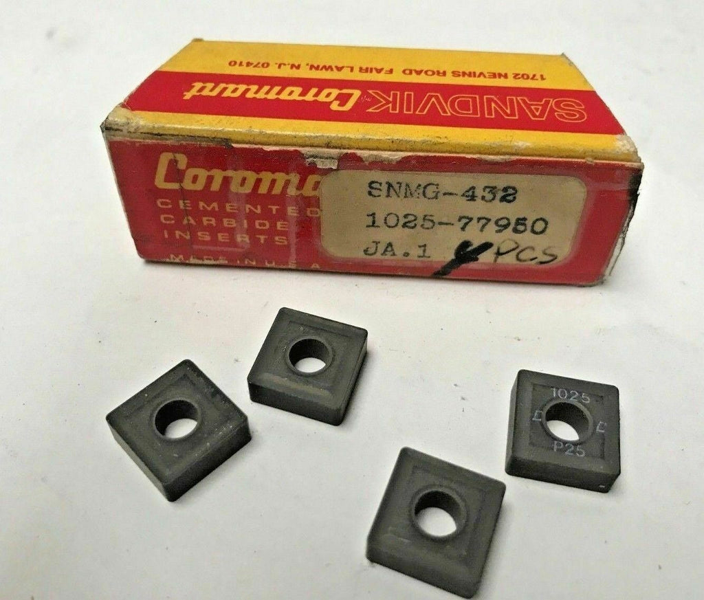 SANDVIK Coromant CNMG 432 1025-77950 Lathe Carbide Inserts 4 Pcs New Tools