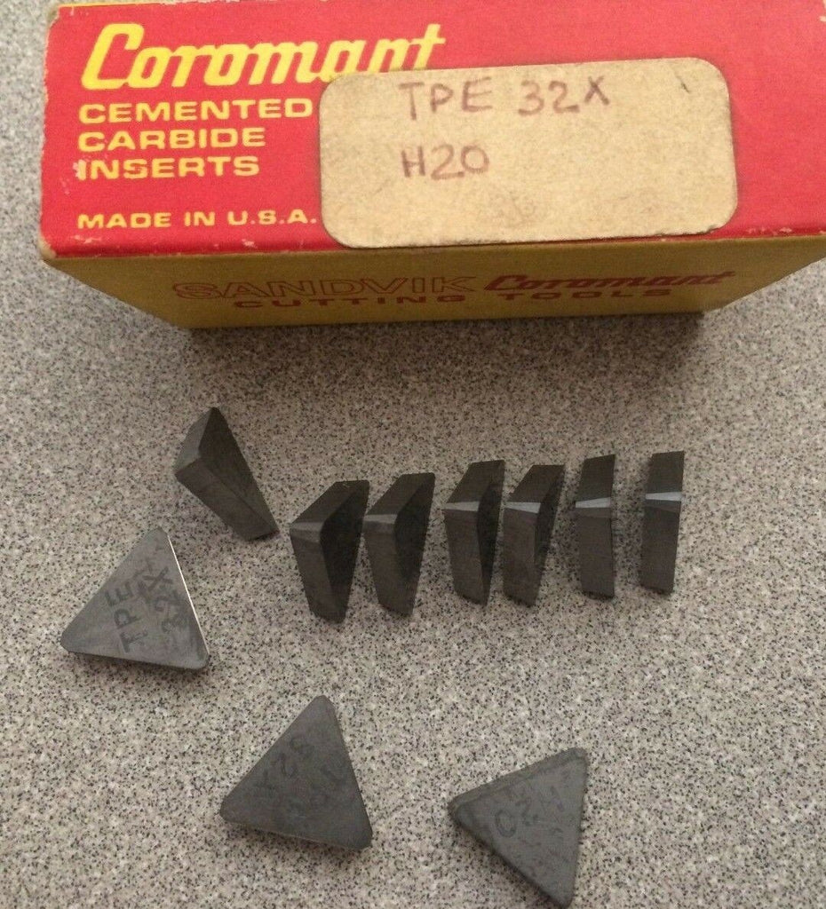 SANDVIK Coromant TPE 32A H20 Lathe Carbide Inserts 10 Pcs New Tools