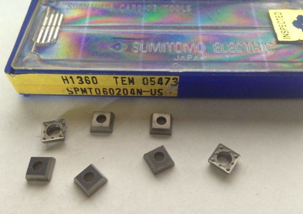 7 Pcs SUMITOMO SPMP 831ENS SPMT 060204N H1360US TEM Lathe Mill Carbide Inserts