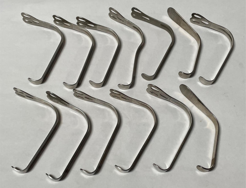 Lot of 13 Weider Tongue Cheek Stainless Steel V. Mueller Lawton G. Jarit Medical