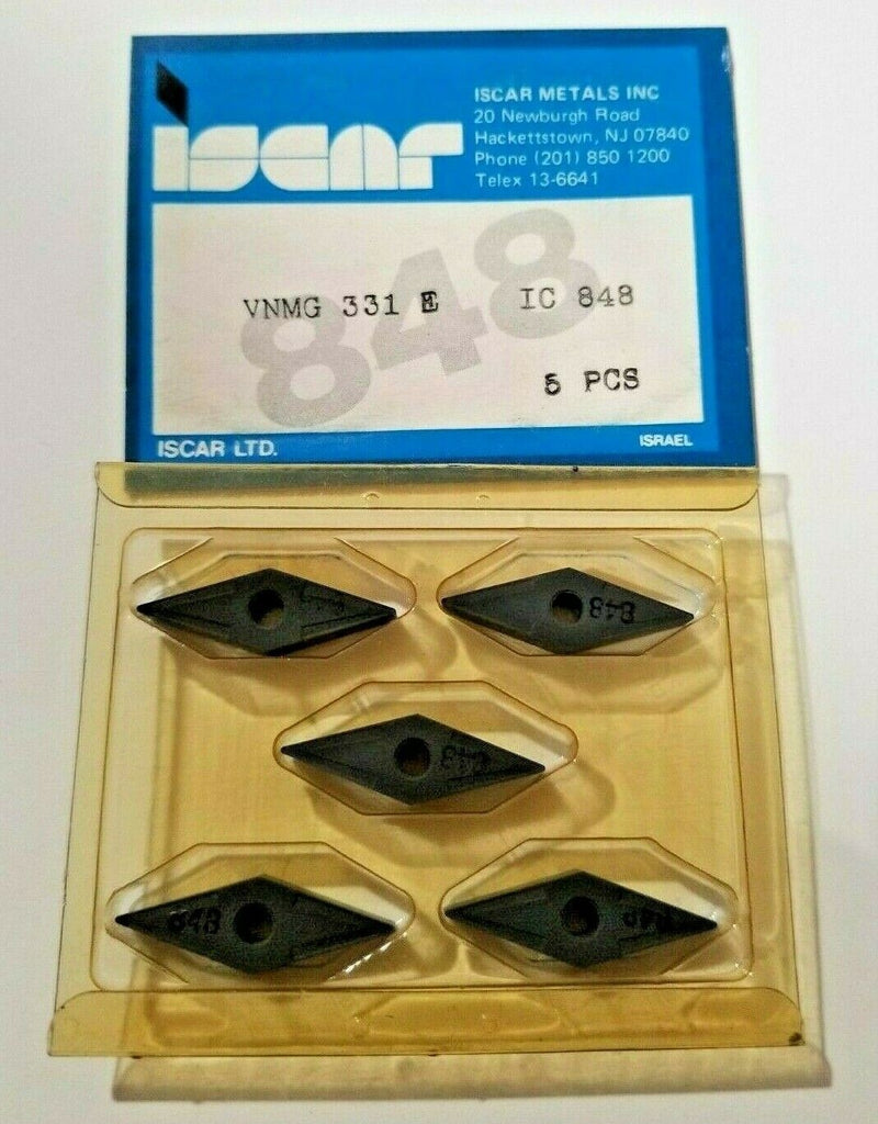 ISCAR VNMG 331 E IC 848 Carbide Inserts 5 Pcs Turning Lathe Tools Mill New