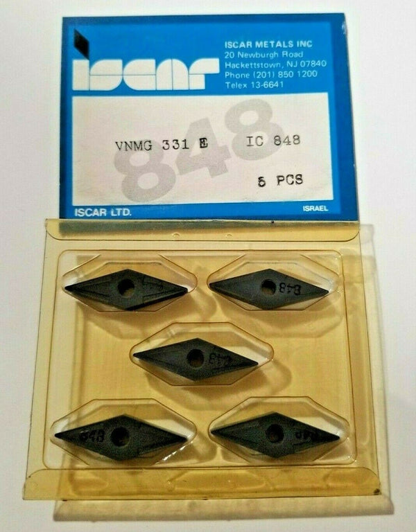 ISCAR VNMG 331 E IC 848 Carbide Inserts 5 Pcs Turning Lathe Tools Mill New
