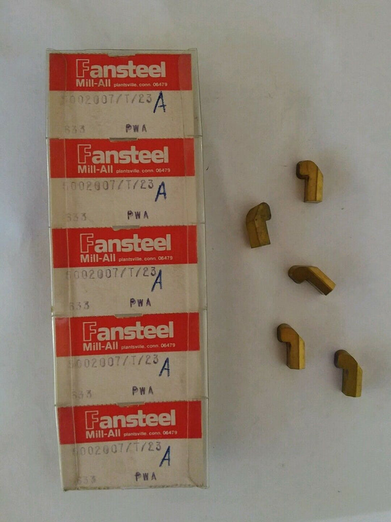 Fansteel Mill-All 5pcs 5002007/T/23 A Carbide Inserts 633 PWA Inside Grooving