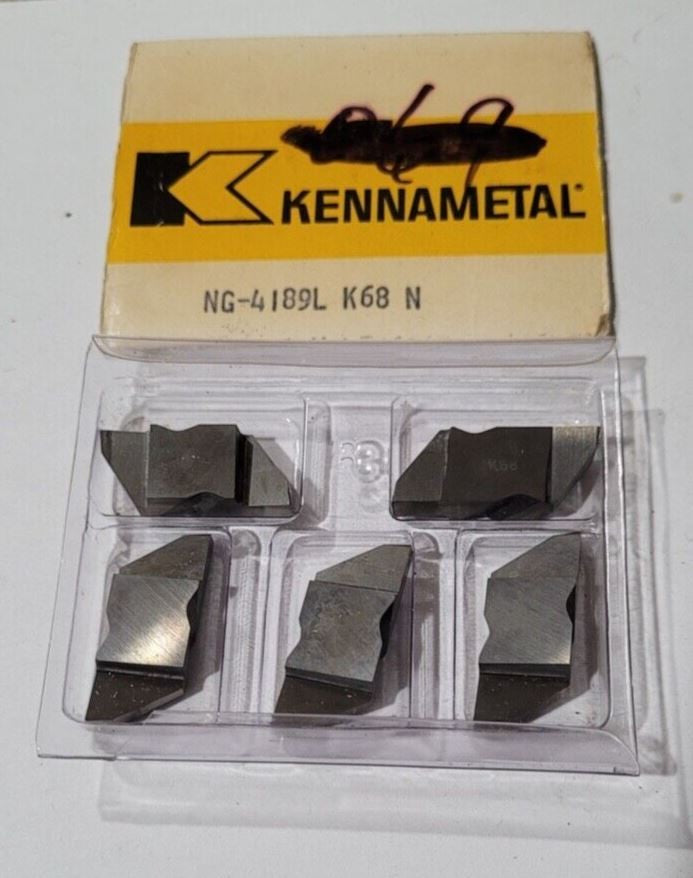 5 Pcs Kennametal Carbide Inserts NG-4189L K68 Grooving New