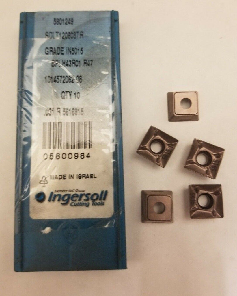 5 Pcs Ingersoll Cutting Tools SDLT120608TR IN5015 5801249 Lathe Carbide Inserts