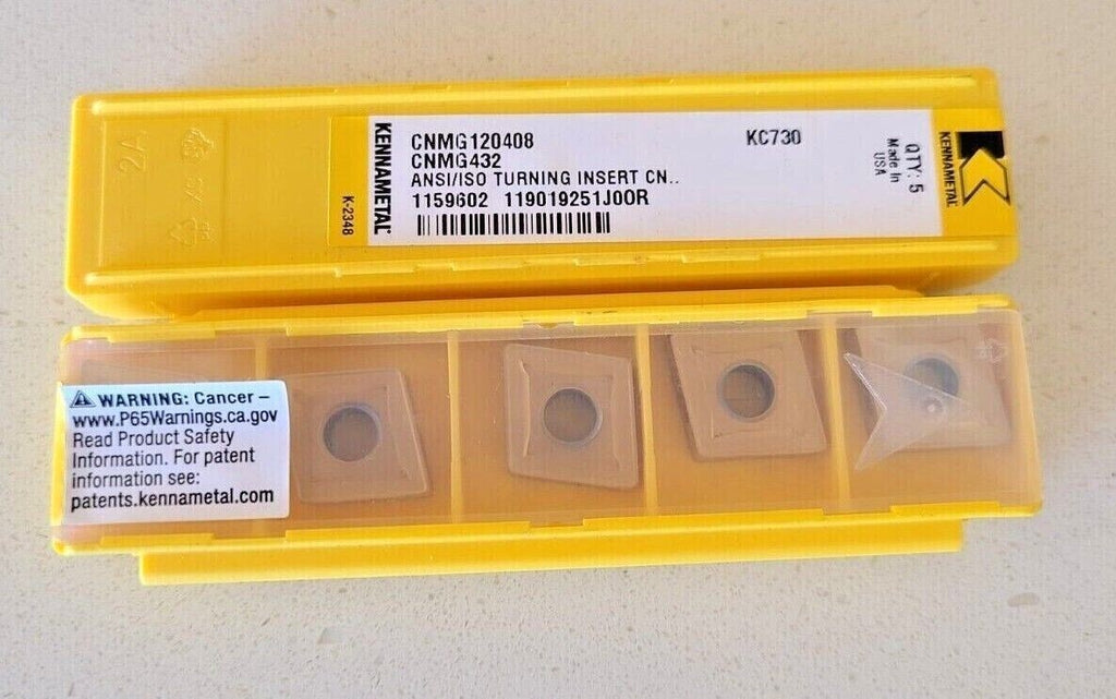 KENNAMETAL 5 Pcs CNMG 432 KC 730 Carbide Inserts Turning Lathe 120408 New