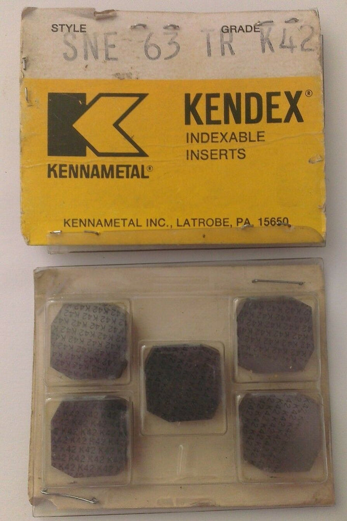 KENNAMETAL KENDEX SNE 63 TR K42 Lathe Carbide Indexable Inserts 5 Pcs Grooving