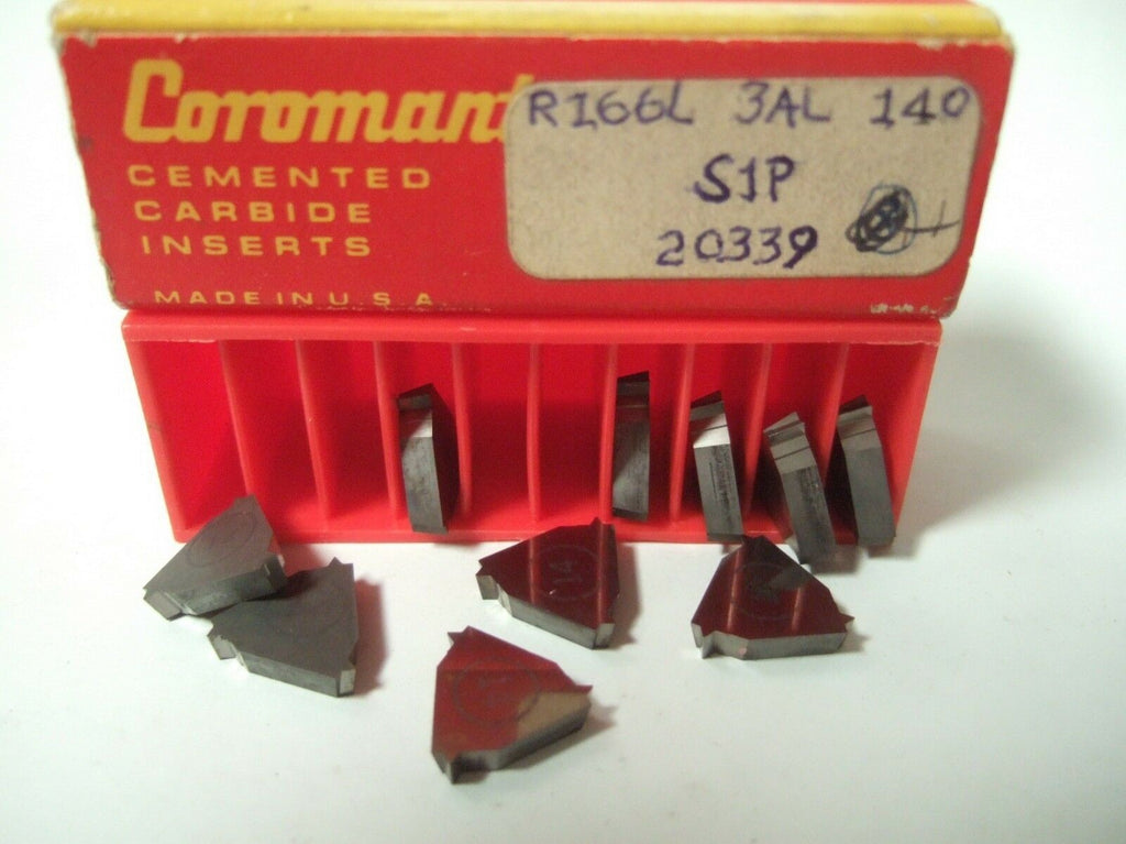 SANDVIK Coromant R166L 3AL 140 S1P 20339 Threading Lathe Carbide Inserts 10 Pcs